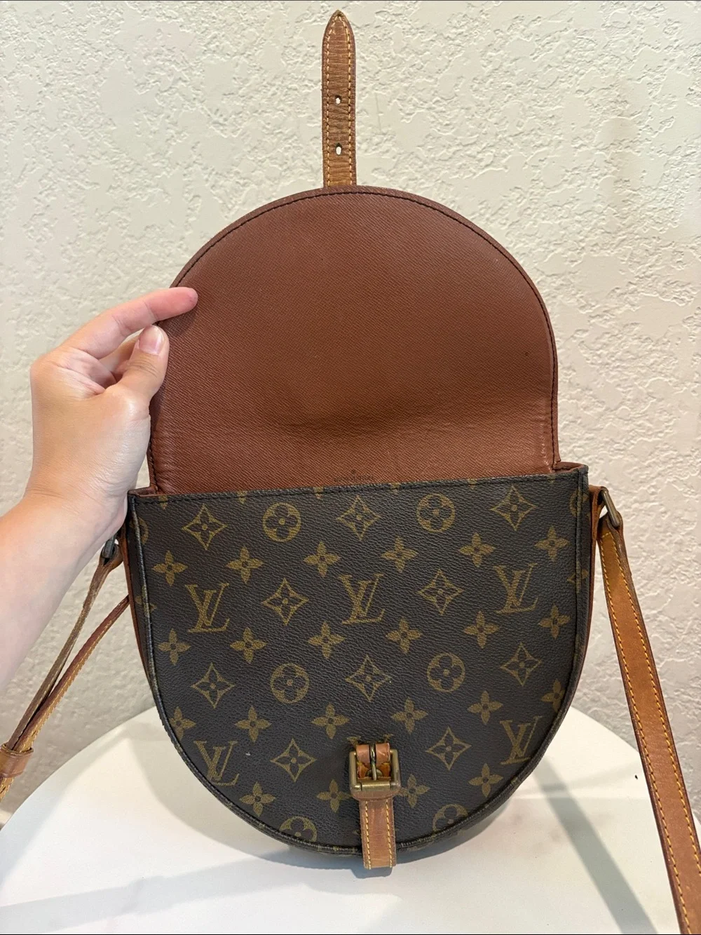 Louis Vuitton Monogram Canvas Crossbody Bag in Brown and Tan - Picture 3 of 16